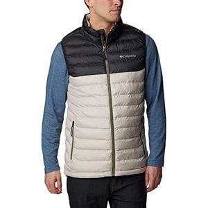 Columbia Powder Lite Puffer Heren Mouwloos Vest, Donkersteen, Haai, L, Donkere steen, haai