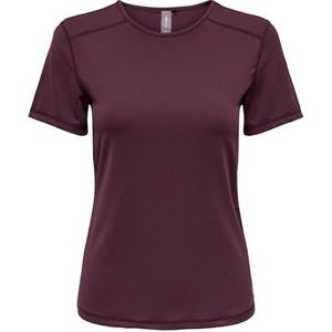 ONLY Onpmila Ss Slim Train Tee Noos Activewear Chemise pour femme, Windsor Wine, XS
