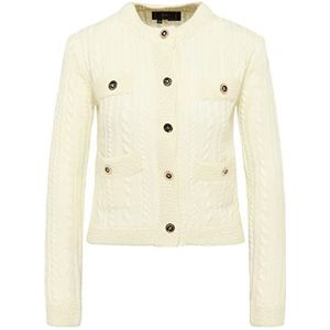 FENIA Cardigan pour femme, Laine/blanc, XL-XXL