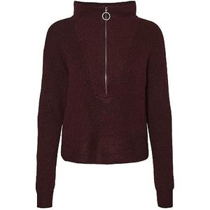 Noisy may Nmnewalice L/S Gebreide damestrui met hoge kraag NOOS, windsor wine