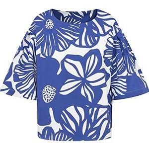Seidensticker Damesblouse met korte mouwen, normale pasvorm, blouse, Blauw