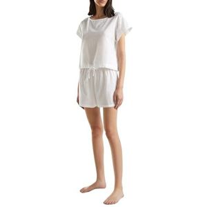 United Colors of Benetton Pantalon de pyjama pour femme, Blanc, S
