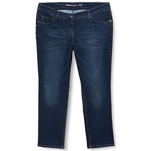 GERRY WEBER Edition dames jeans, Donkerblauw denim met gebruik.