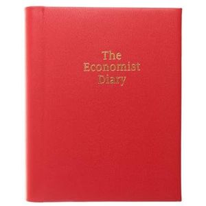 The Economist Diaries Agenda de bureau 2024 avec couverture en cuir de luxe Rouge