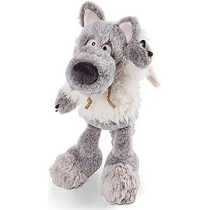 NICI Ulvy knuffeldier wolf, schapenvacht, 25 cm, pluche dier voor meisjes en jongens, zachte pluche, superzacht en wasbaar, 48468