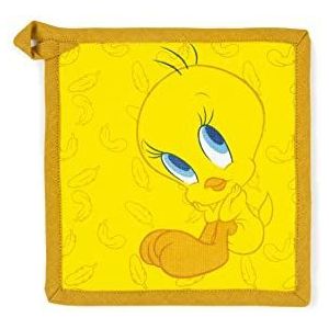 Excelsa Tweety pannenlappen voor de keuken, 20 x 20 cm, voering van 100% katoen, vulling van polyester