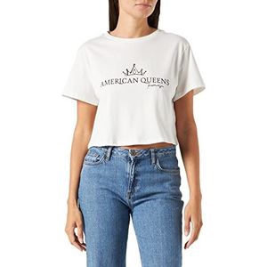 KENDALL & KYLIE T-shirt voor dames, korte mouwen, Gebroken wit