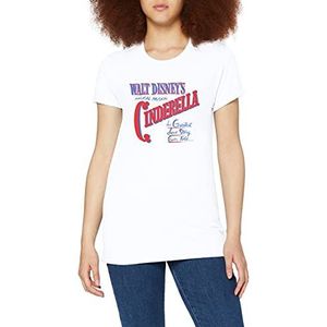 Disney dames t-shirt cinderella, Wit (Wit Wht)