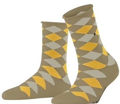 Burlington Sandy W Sso katoenen fantasiesokken voor dames (1 stuk), Beige Sesam 4410
