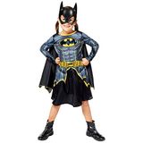 Amscan - Batgirl-kostuum, jurk met cape, 3D-masker, 100% gerecyclede materialen, super heroes, themafeest, carnaval