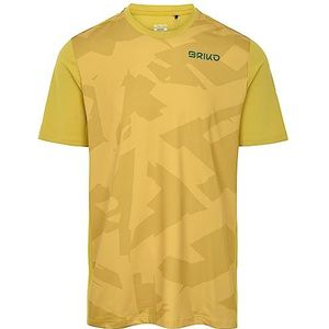 Briko Adventure Camo Jersey T-shirt voor heren, groen olijf