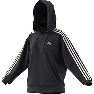 adidas Essentials 3-Stripes French Terry Oversized Full Zip Hoodie Trainingspak met capuchon voor dames