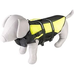duvoplus, Zwemvest voor honden, Hi-Vis marineblauw, L – 60 cm – max. 55 kg, zwart/geel, kleding, zwart/geel, hond