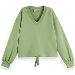 Scotch & Soda V-hals modal sweatshirt dames trainingspak, Pistache 357, XS