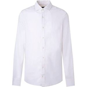 Hackett London Hbone Soft Stretch Button-Down-Shirt, heren, mat, XS, Mat