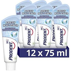 Prodent Fresh Whitener Tandpasta, voor wittere tanden en bescherming tegen gaatjes - 12 x 75 ml - Voordeelverpakking