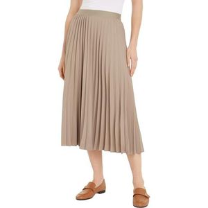 Tommy Hilfiger Fluid Pleated Midi Skirt Ww0ww41793 plooirok voor dames, Beige