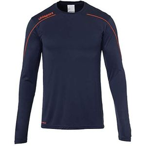 uhlsport Stream 22 shirt met lange mouwen voor heren, marineblauw/neonrood