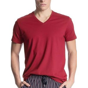 CALIDA Remix Basic T-shirt voor heren met V-hals, rumba rood