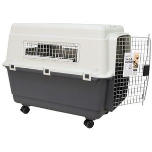 CROCI Transportbox Vagabond transportbox voor katten en honden, 81 x 56 x 59 cm, transportbox voor kleine of middelgrote honden met handvat en zijdelingse sleuven voor ventilatie