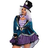 Leg Avenue - Delightful Hatter Adult Size Kostuum, meerkleurig, maat: 1X-2X (EUR 48-52)