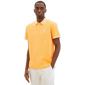 TOM TAILOR 1035575 Poloshirt voor heren, 22225 - Washed out Orange