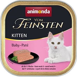Animonda Van De Fijnste Kitten Kattenvoer, Natte Voering Katten Tot 1 Jaar, Baby-Paté, 32 X 100 G