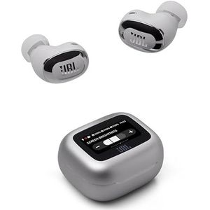 JBL Live Buds 3 - Draadloze in-ear oordopjes met Bluetooth, 40 uur batterijduur, echte adaptieve ruisonderdrukking en high-definition JBL Signature Audio, IP55 Rated waterdicht, zilver