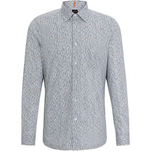 Langarm Freizeithemd Remiton, Grau-Blau XL