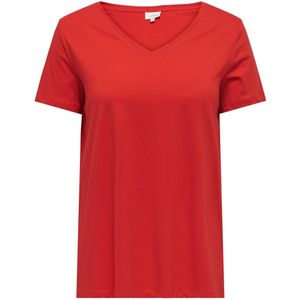 V-Kragen T-Shirt Carbonnie Life, Rot M
