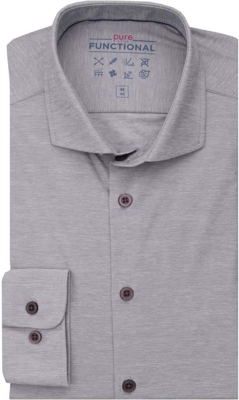 Pure Slim Fit Hemd Langarm Haifischkragen Functional Stretch... 38