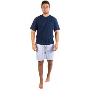 Pyjama kurz Pyjama Set 2-teilig, Kurzarm, Blau S