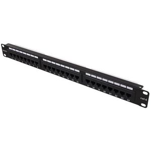 Deltaco PAN-108 UTP patchpanel 24xRJ45 Cat6 Krone-"connecter" 1U 19" metal