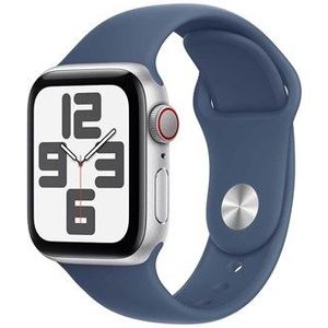 Apple Watch SE 4G (2024) - 40mm - Silber Aluminium - Sportarmband Denim S/M