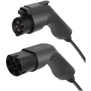 Deltaco e-Charge kabel type 2 til type 1 1 fase 16A 3m