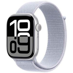 Apple Watch Series 10 GPS - 46mm - Aluminium Silber - Sport Loop Blaue Wolke