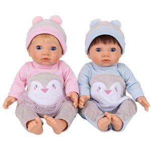 Tiny Treasures Baby Penguin Twin Doll Set