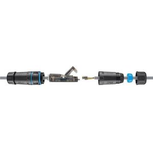 Pro Outdoor (IP68) LAN cable connector CAT 6A UTP unshielded - Schwarz