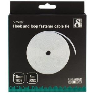 Deltaco Cable Ties 10mm 5m White