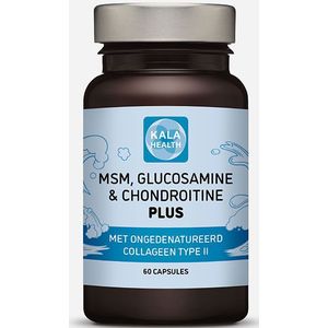 MSMGC Plus - 60 Capsules - Krachtige formule met MSM, Glucosamine en Chondroïtine - Kala Health