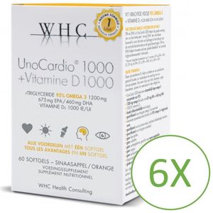 UnoCardio 1000 met vitamine D3 (6x60caps)