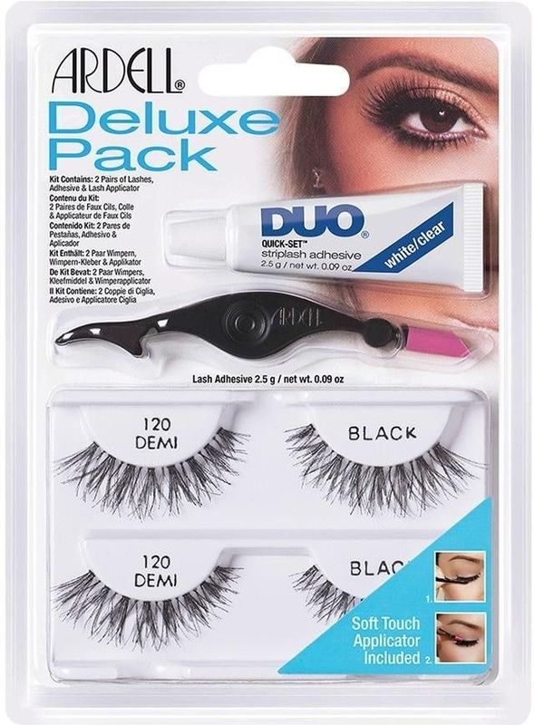 Ardell - Deluxe Pack - Kunstwimpers - Demi Black - Inclusief Wimperlijm en Applicator