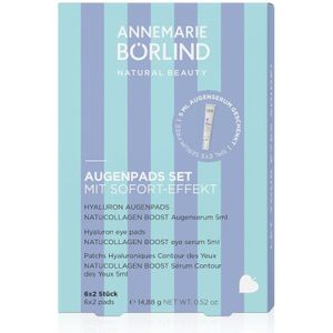 Oogpads Set - Hyaluron - Vegan - 6 x 2 Oogpads en 1 Serum 5 ml