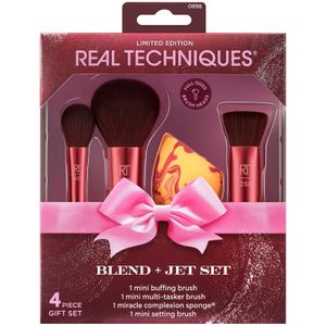 Real Techniques - Blend + Jet Set - Mini Make-up Borstelset - Inclusief Miracle Complexion Spons