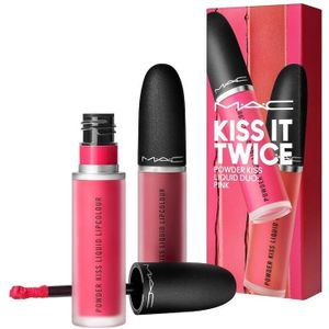 MAC Kiss It Twice Powder Kiss Liquid Duo Lipstick Pink