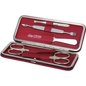 ERBE - Siena - Manicureset - Rood - Leer - 5 Tools