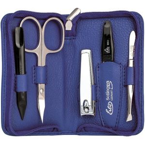 ERBE Manicure Zipper Case Range ""Siena"", blue, 5 pcs. Make-up tassen 1 stuk