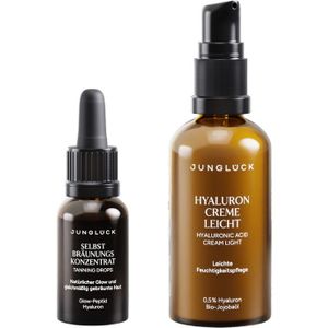 Junglück Tanning Drops Hyaluron Crème Light - cadeauset Gezichtsverzorgingssets