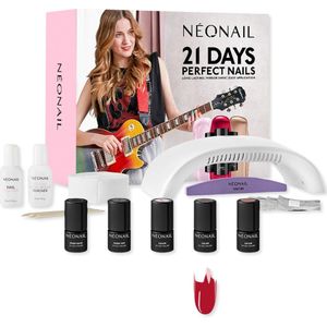 21 Days Starter Set - Gellak Set - French Pink Light - Raspberry Red - Madame de Mode - 12W LED-lamp