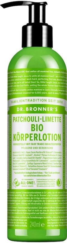 Dr. Bronner's Patchouli-Limette Bodylotion 240 ml
